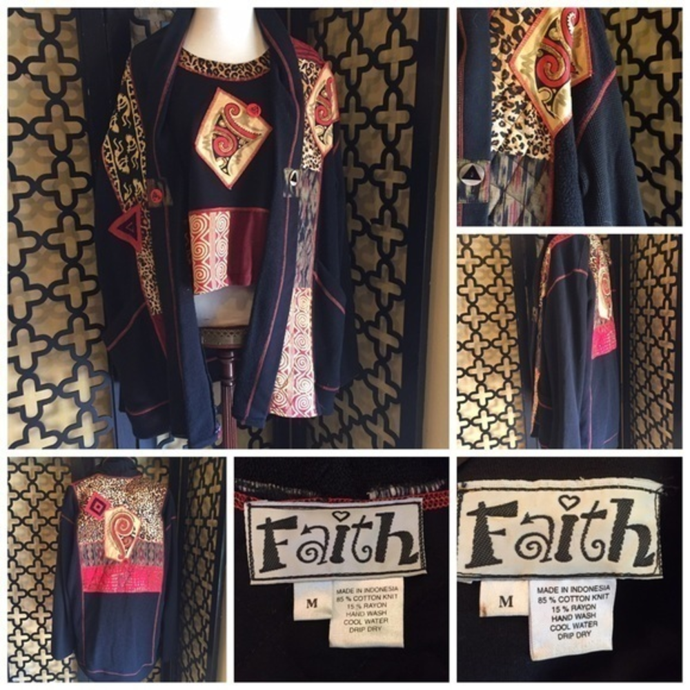 FAITH PATTERNED LEOPARD TOP AND JACKET 2 PIECE